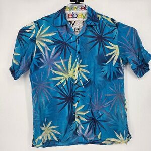 Vintage Giorgio Danieli Shirt‎ Mens Large Hawaiian Button Up Cupro Short Sleeve